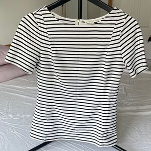 Banana Republic Black and White Striped Shirt